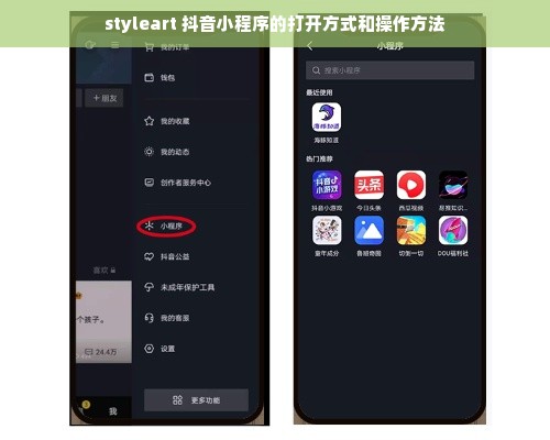 styleart 抖音小程序的打开方式和操作方法