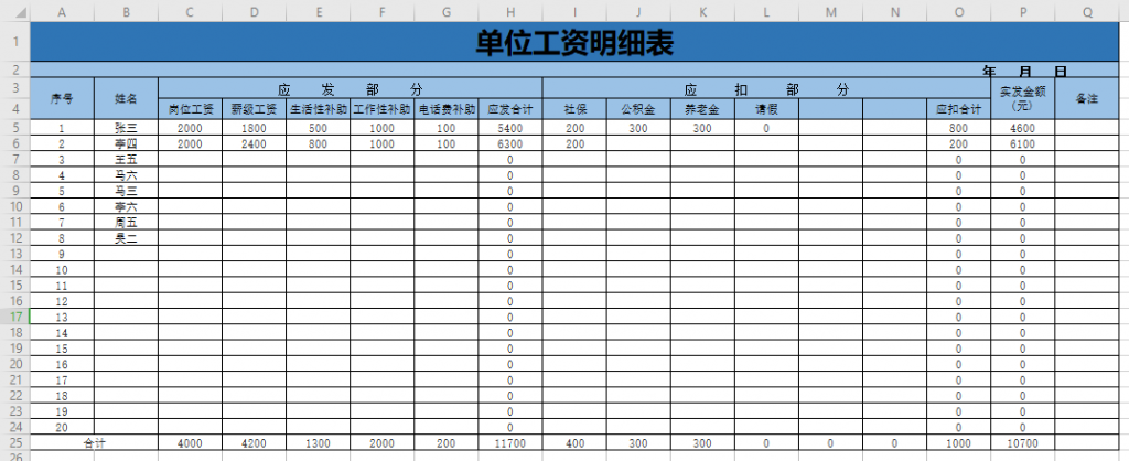 会计做应付职工薪酬表模板 会计做应付职工薪酬表模板怎么写