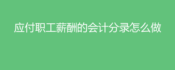 应付职工薪酬实训题 应付职工薪酬实验报告