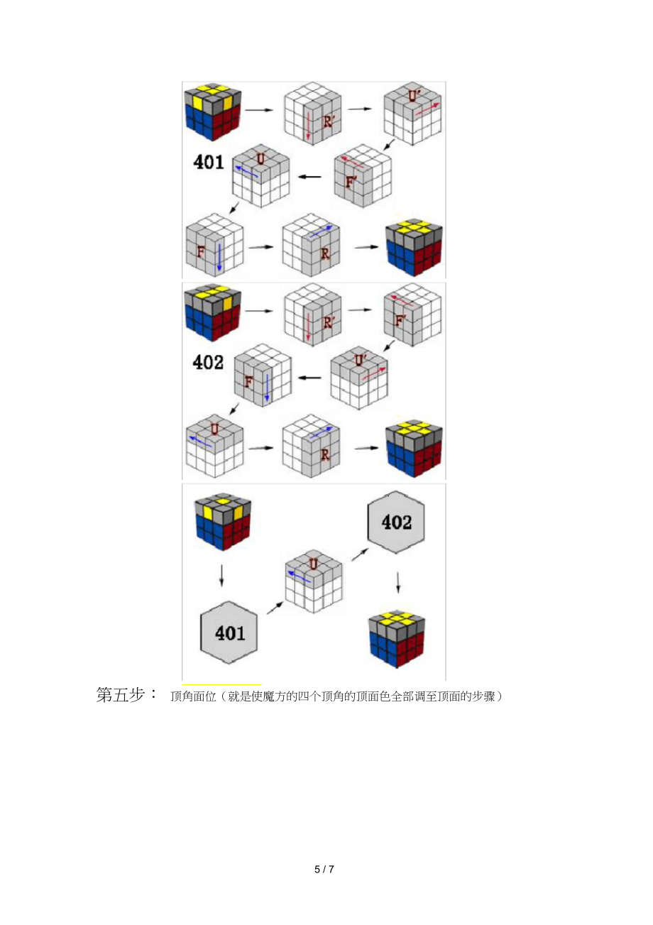 三阶五魔方的玩法公式 