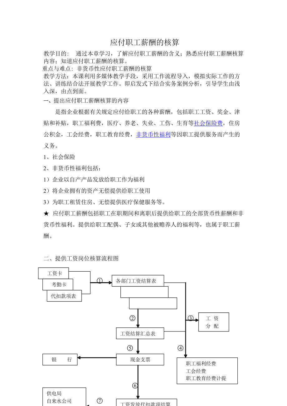 职工应付职工薪酬明细 职工应付职工薪酬明细表