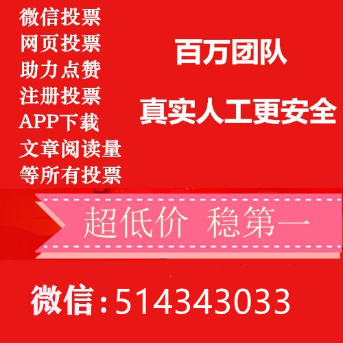 微信人工投票10元1千票 微信人工投票10元1000票平台